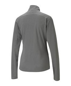 Rückansicht von PUMA Cross the Line HalfZip Sweatshirt Damen Funktionssweatshirt Damen grau