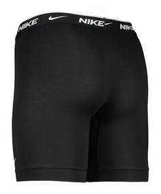 Rückansicht von Nike Cotton Brief Long Boxershort 3er Pack Boxershorts Herren schwarzweiss