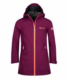 Trollkids Lillehammer Regenjacke Kinder Maulbeere/Pfirsich