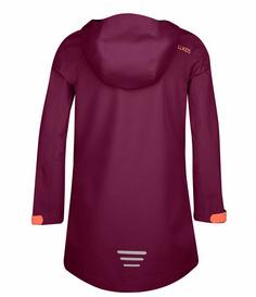 Rückansicht von Trollkids Lillehammer Regenjacke Kinder Maulbeere/Pfirsich