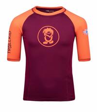 Trollkids Kvalvika T-Shirt Kinder - Maulbeere/Pfirsich