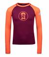 Trollkids Kvalvika Longshirt Kinder - Maulbeere/Pfirsich