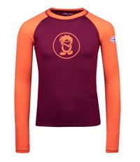 Trollkids Kvalvika Longshirt Kinder - Maulbeere/Pfirsich