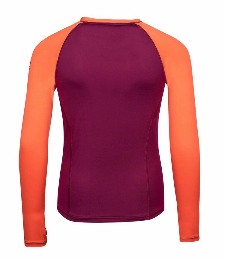 Trollkids Trollkids Kvalvika Longshirt Kinder - Maulbeere/Pfirsich - 0 | SportScheck