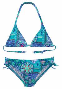 Buffalo Triangel-Bikini Bikini Set Damen - t&uuml;rkis-bedruckt