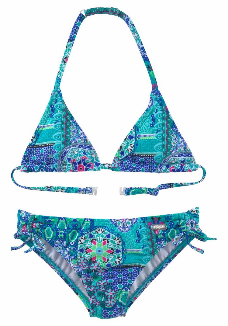 Buffalo Buffalo Triangel-Bikini Bikini Set Damen - t&uuml;rkis-bedruckt - 0 | SportScheck