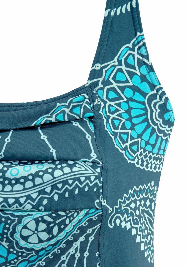 Lascana Lascana Badekleid Badeanzug Damen - petrol-bedruckt - 0 | SportScheck