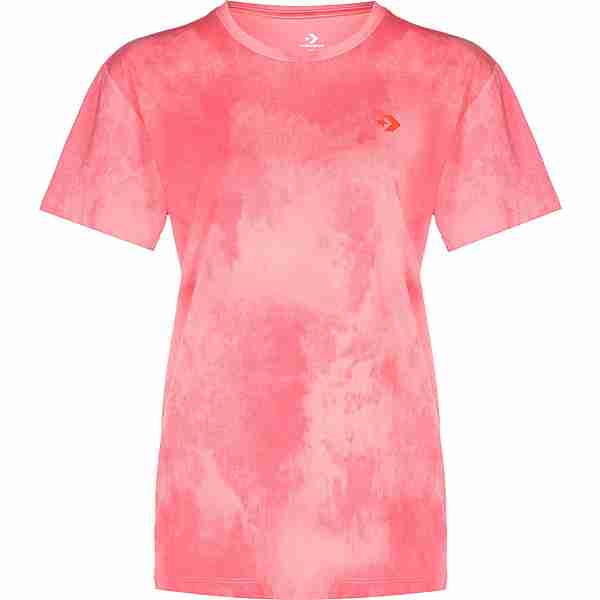 CONVERSE Wash Effect Relaxed T-Shirt Damen pink