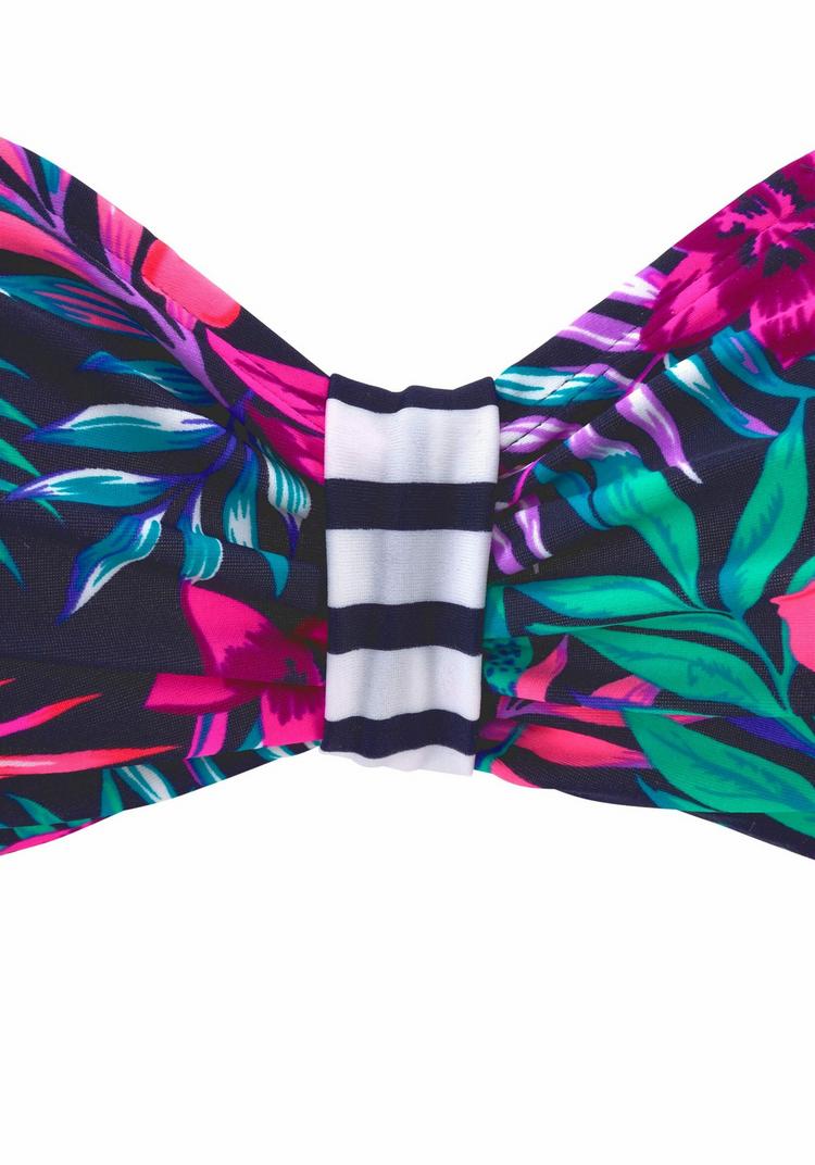 VENICE BEACH VENICE BEACH Bandeau-Bikini-Top Bikini Oberteil Damen - marine-bedruckt - 1 | SportScheck