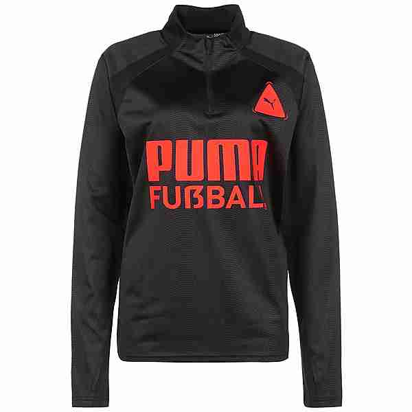 PUMA Fußball Park Funktionssweatshirt Herren schwarz / rot