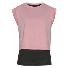 LASCANA Active 2-in-1 Shirt Damen rosa-schwarz