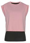 LASCANA Active 2-in-1-Shirt 2-in-1 Shirt Damen - rosa-schwarz