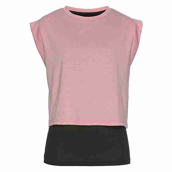 LASCANA Active 2-in-1-Shirt 2-in-1 Shirt Damen rosa-schwarz