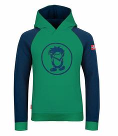 Trollkids Stavanger Hoodie Kinder Pfeffergrün/Marineblau