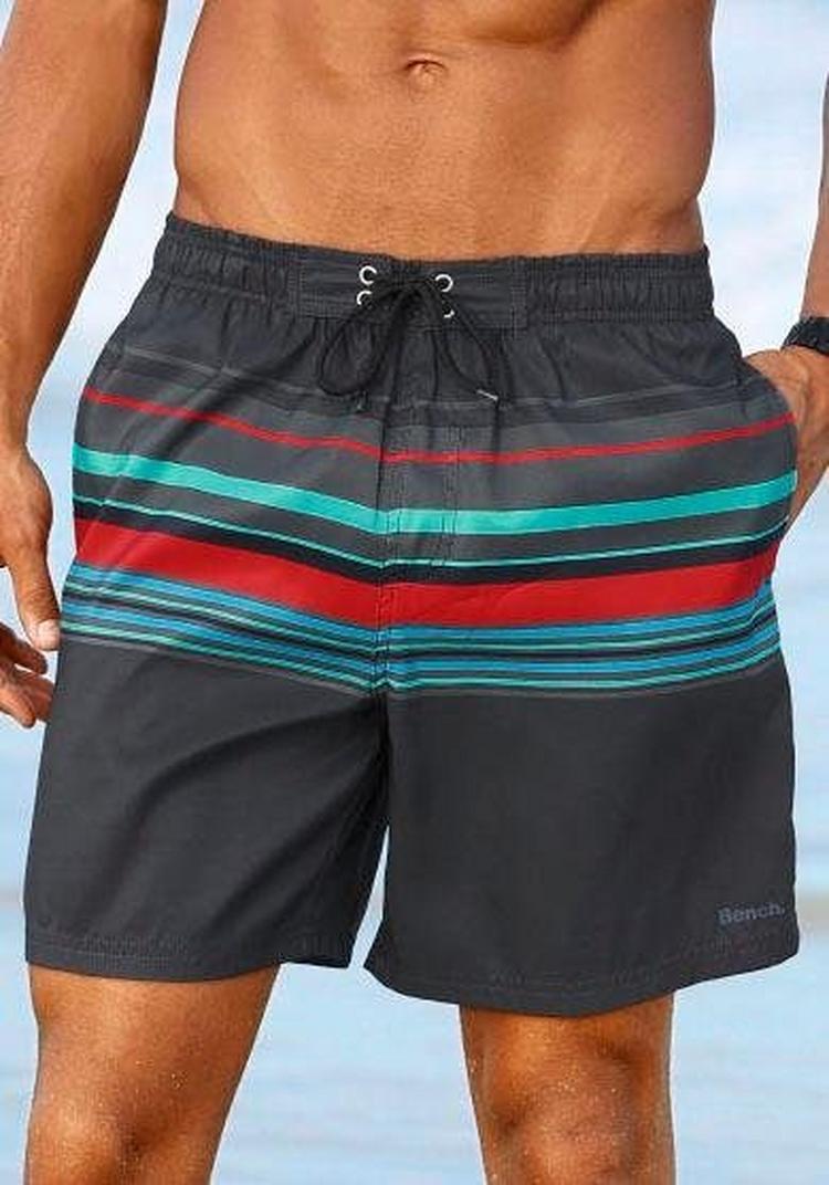Bench Bench Badeshorts Badehose Herren - schwarz-rot - 0 | SportScheck