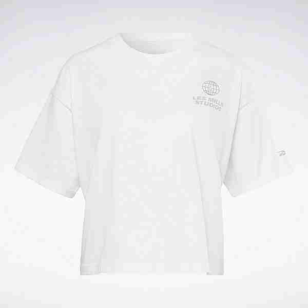 Reebok Les Mills® Cropped Graphic T-Shirt Funktionsshirt Damen Weiß