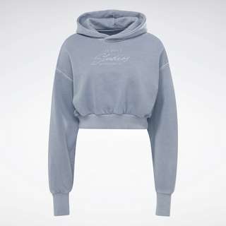 Reebok Les Mills® Natural Dye Crop Hoodie Sweatshirt Damen Gable Grey