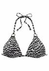 Lascana Triangel-Bikini-Top Bikini Oberteil Damen - schwarz-creme