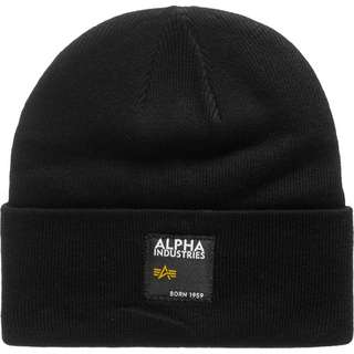 Alpha Industries Label Beanie schwarz