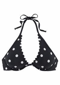 Lascana B&uuml;gel-Bikini-Top Bikini Oberteil Damen - schwarz-wei&szlig;