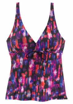 Lascana Bügel-Tankini-Top Tankini Oberteil Damen schwarz-bedruckt