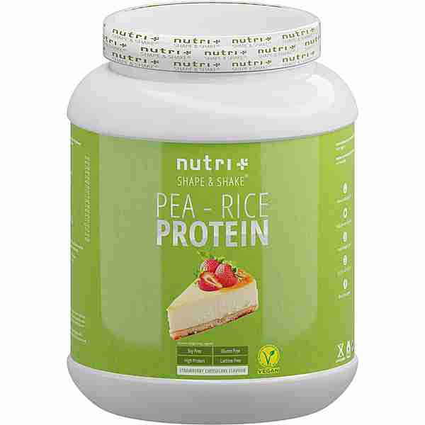 Nutri+ Erbsen-Reis Protein Proteinpulver Erdbeer-Käsekuchen
