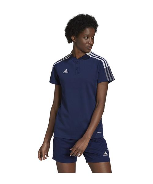 Rückansicht von adidas Tiro 21 COACH Poloshirt Damen Poloshirt Damen blau