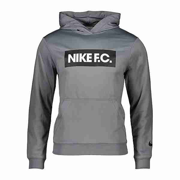 Nike F.C. Fleece Hoody Sweatshirt Herren grauweissschwarz