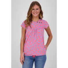 Rückansicht von ALIFE AND KICKIN SummerAK T-Shirt Damen flamingo