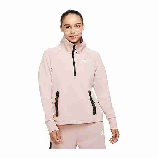 Nike Tech Fleece HalfZip Sweatshirt Damen Sweatshirt Damen pinkweiss