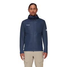 Rückansicht von Mammut GORE-TEX Ultimate VII Hooded Softshelljacke Herren marine