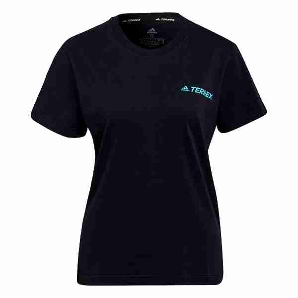 adidas TERREX Mountain Fun Graphic T-Shirt Funktionsshirt Damen Blau