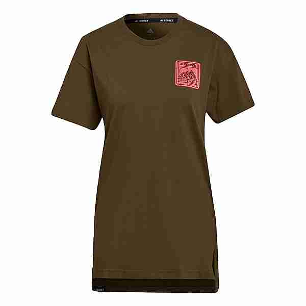 adidas TERREX Patch Mountain Graphic T-Shirt Funktionsshirt Damen Grün