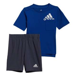adidas Badge of Sport Sommer-Set Trainingsanzug Kinder Royal Blue / White