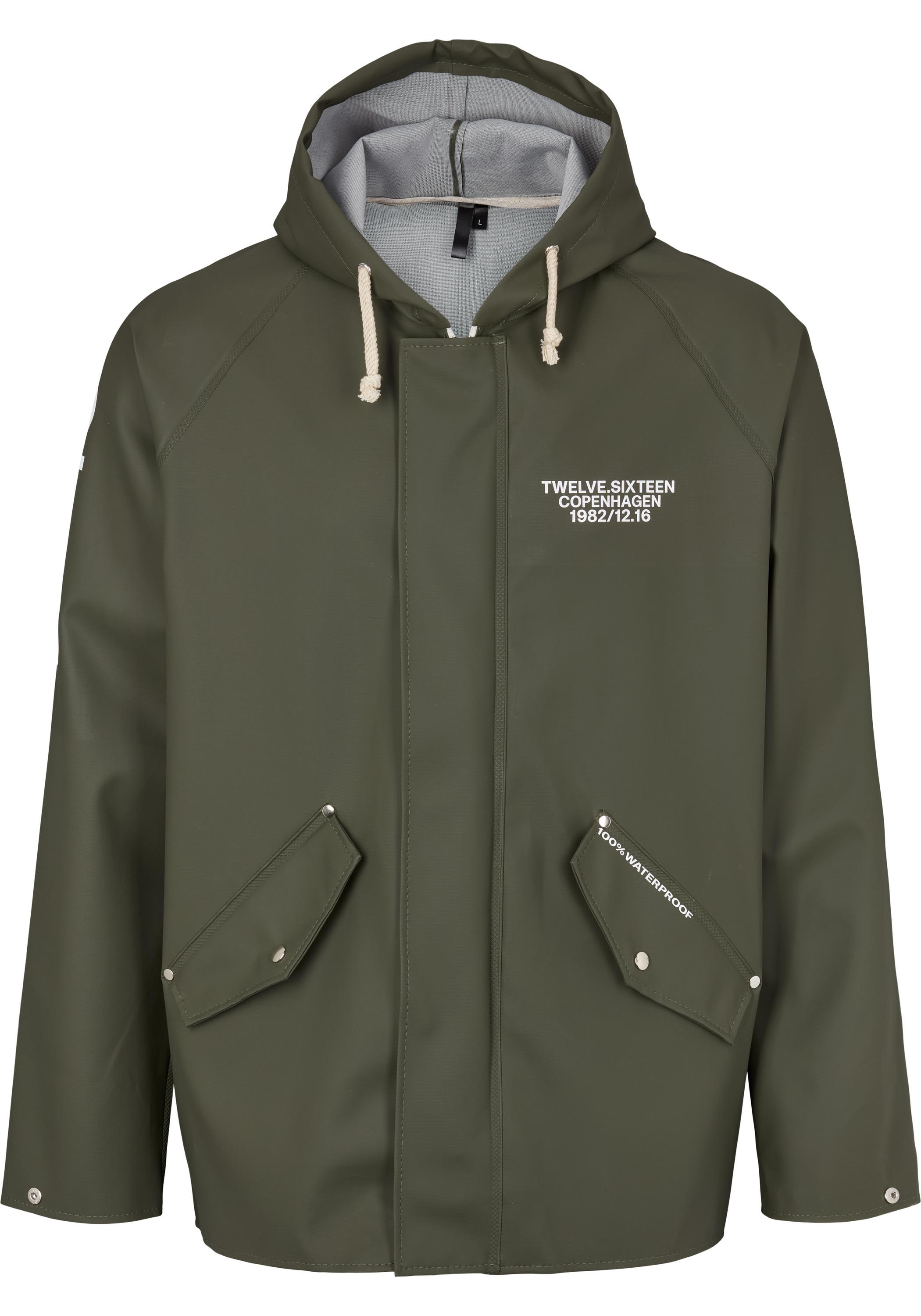 Twelvesixteen 12.16 Rain 100 w/zipper Olive Regenjacke olive