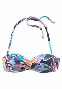 sunseeker B&uuml;gel-Bandeau-Bikini-Top Bikini Oberteil Damen - marine-bedruckt