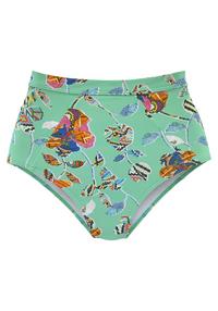 sunseeker Highwaist-Bikini-Hose Bikini Hose Damen - t&uuml;rkis-bunt