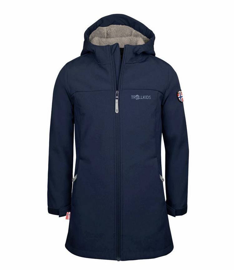 Trollkids Trollkids Kristiansand Softshelljacke M&auml;dchen - Marineblau / Orange - 0 | SportScheck