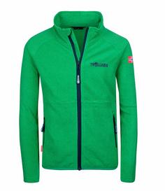 Trollkids Noresund Fleecejacke Kinder Pfeffergrün/Marineblau