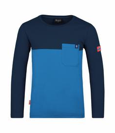 Trollkids Bergen Longshirt Kinder Marineblau / Mittelblau