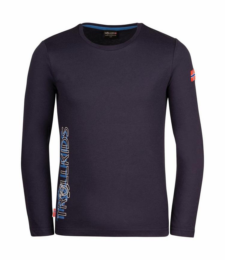 Trollkids Trollkids Stavanger Longshirt Kinder - Marineblau / Mittelblau - 0 | SportScheck