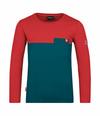 Trollkids Bergen Longshirt Kinder - Petrolblau/Rot