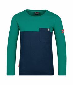 Trollkids Bergen Longshirt Kinder Marineblau/Pfeffergrün