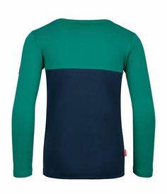 Rückansicht von Trollkids Bergen Longshirt Kinder Marineblau/Pfeffergrün