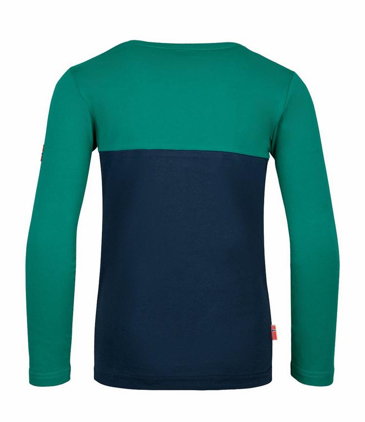 Trollkids Trollkids Bergen Longshirt Kinder - Marineblau/Pfeffergr&uuml;n - 0 | SportScheck