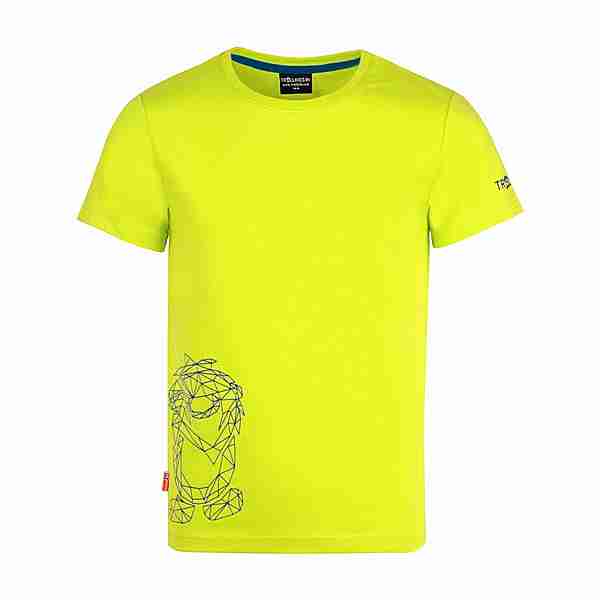 Trollkids Oppland T-Shirt Kinder Limegelb/Petrolblau