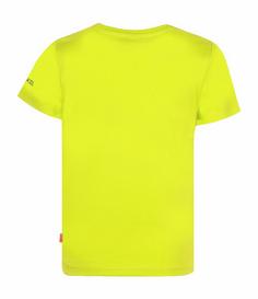 Rückansicht von Trollkids Oppland T-Shirt Kinder Limegelb/Petrolblau