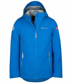 Trollkids Telemark Fahrradjacke Kinder Leuchtendes Blau/wolkig grau