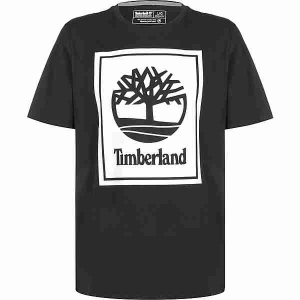 TIMBERLAND Stack Logo T-Shirt Herren schwarz