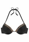 Lascana Push-Up-Bikini-Top Bikini Oberteil Damen - schwarz-leo